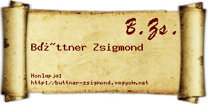 Büttner Zsigmond névjegykártya
